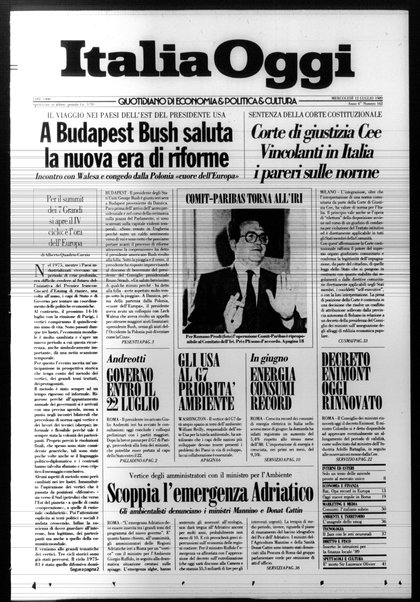 Italia oggi : quotidiano di economia finanza e politica